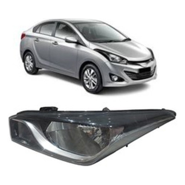 Farol Esquerdo Hb20 2013 A 2019 Máscara Negra