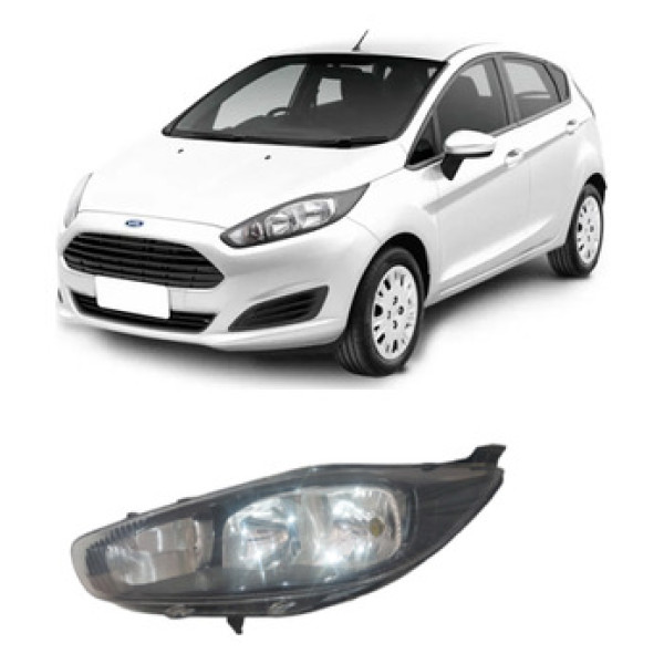 Farol Esquerdo New Fiesta 2014 A 2019