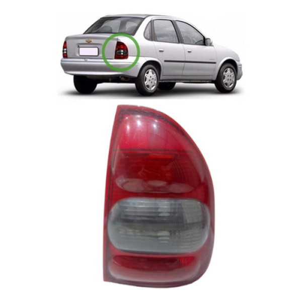 Lanterna Traseira Direita Corsa Classic 2000 A 2010 Fume